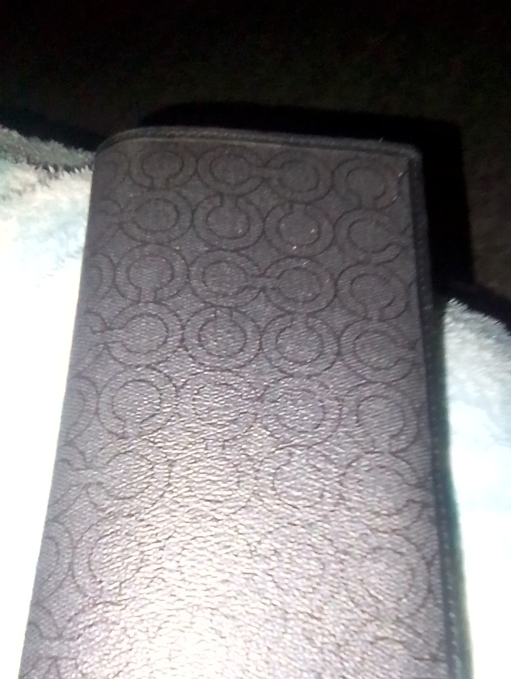 Coach Brown Signature Pattern Leather Wallet